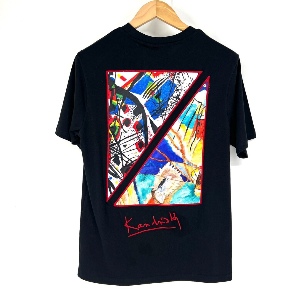 Rebel Vengeance Wassily Kandinsky Signature‎ Art T-Shirt Mens Size M Black New